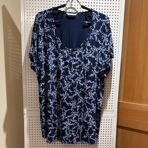 Penningtons Navy and Light Blue Swim Cover-Up